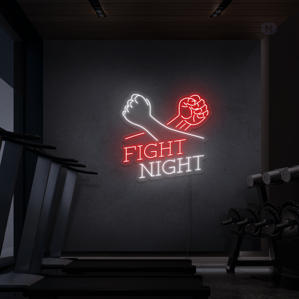 Neon Sign Fight Night