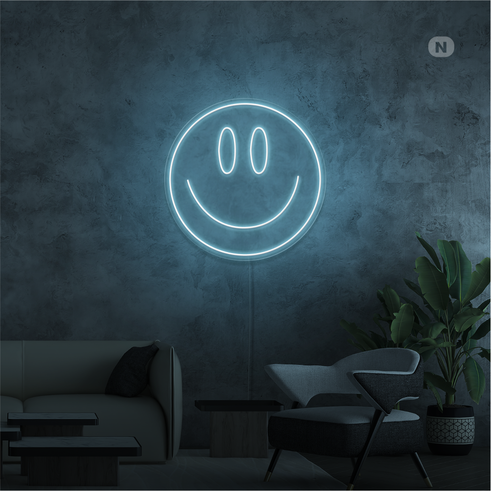 Neon Sign Smile Face
