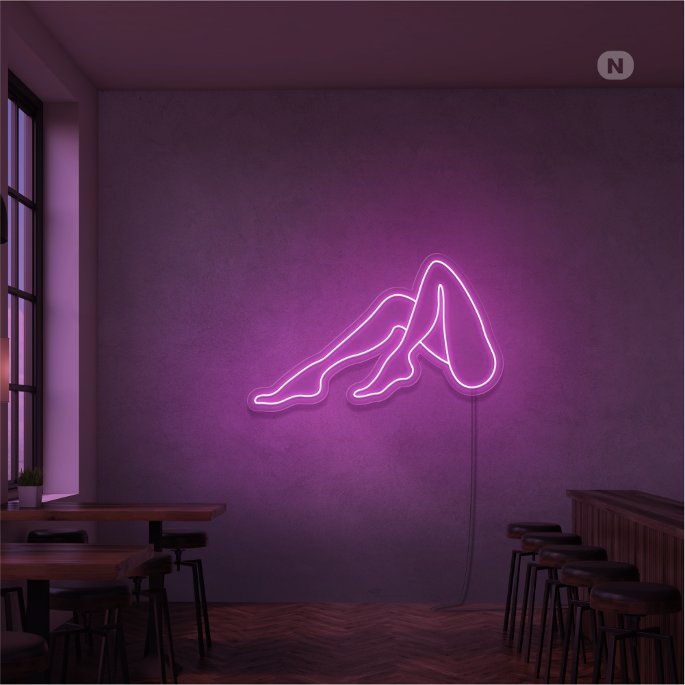 Neon Sign Women Legs