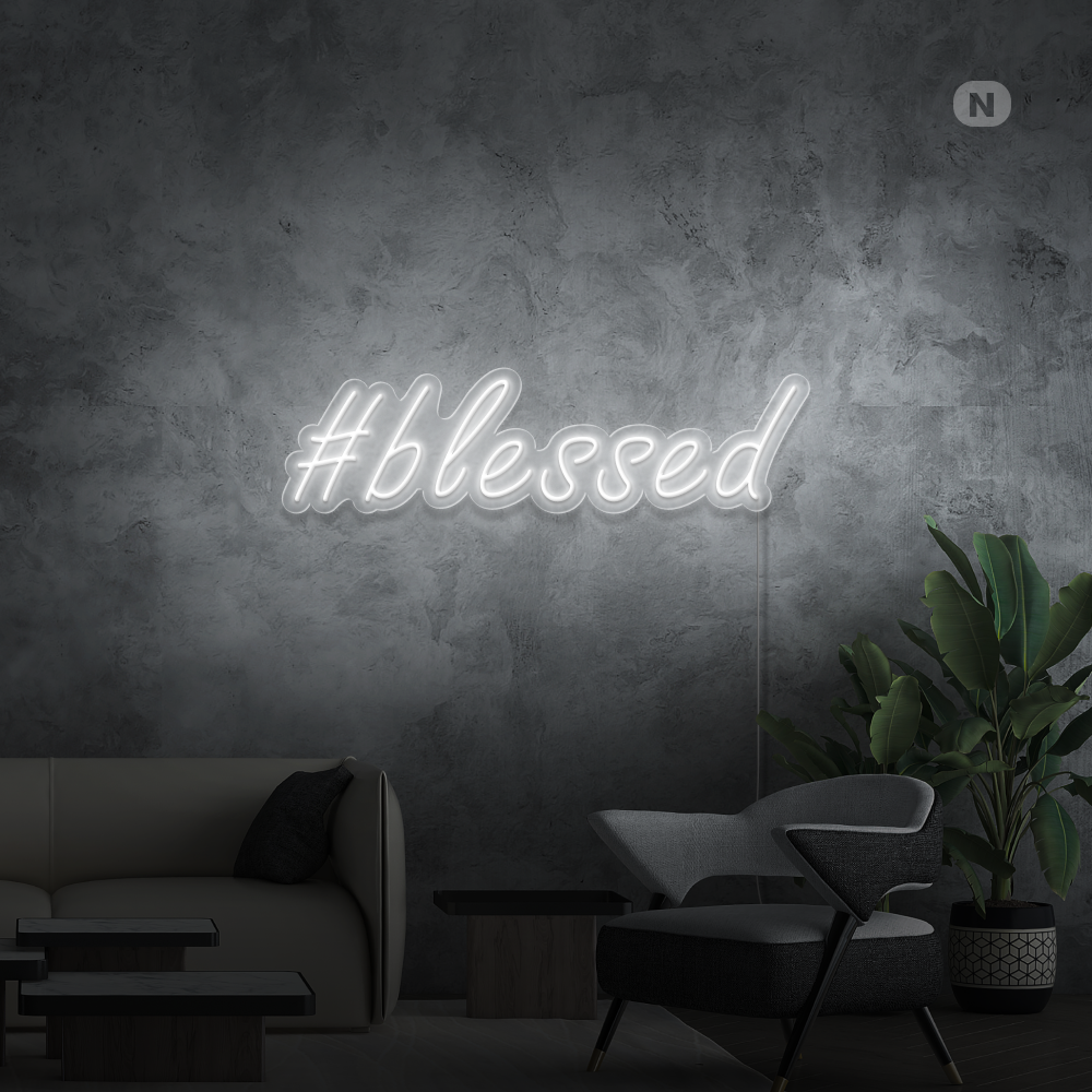 Neon Sign #Blessed