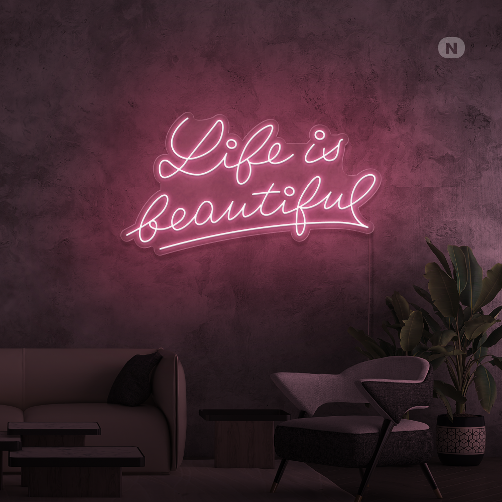 Neon Sign Life Quote 2