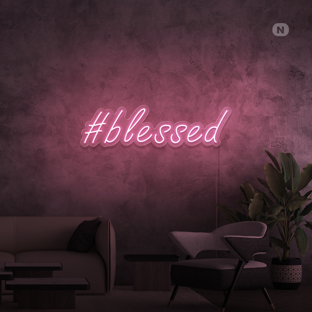 Neon Sign #Blessed