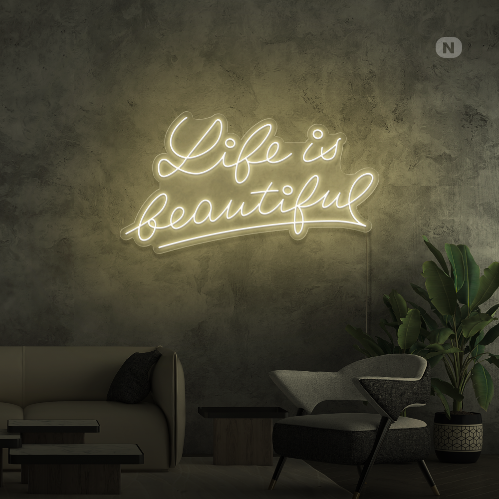 Neon Sign Life Quote 2